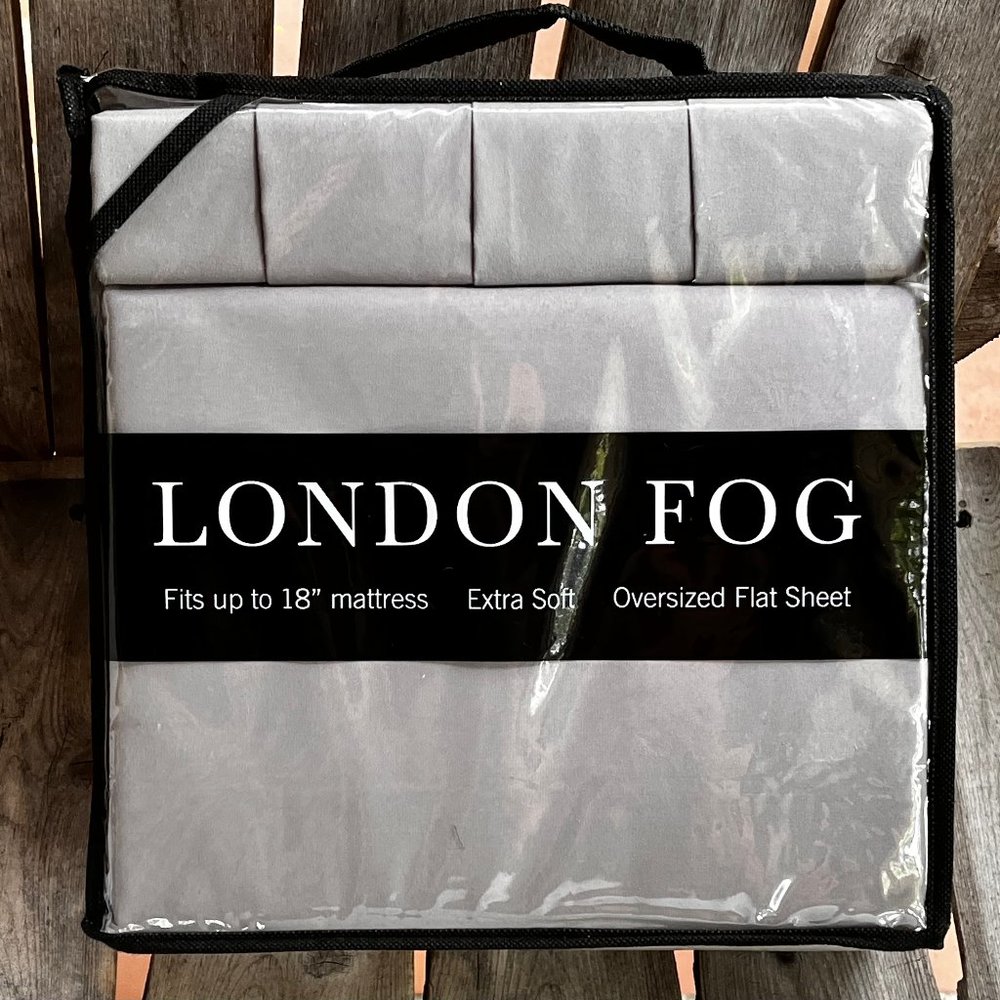 6 Piece London Fog GRAY FULL SIZE Sheet Set - Extra Soft (2 xtra pillowcases)